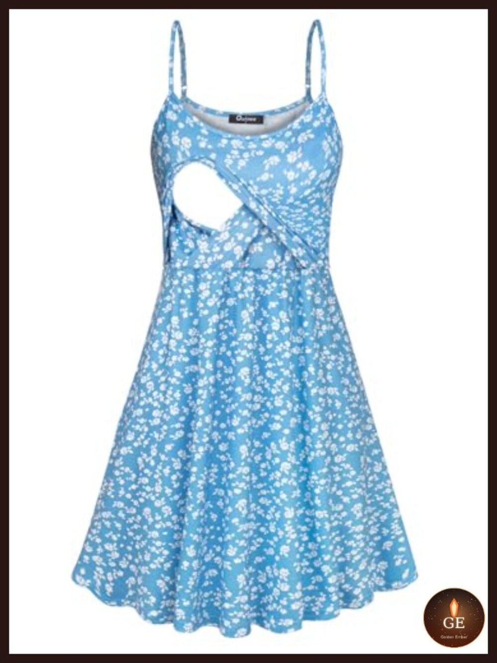 Floral Maternity Summer Dress Spaghetti Strap Nursing Breastfeeding
